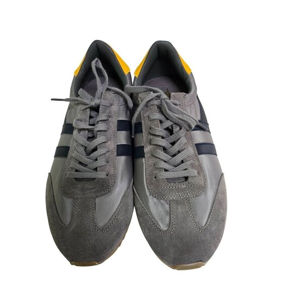 Gola Boston 78 Gray Navy Yellow Suede Leather Textile Sneakers Size 10